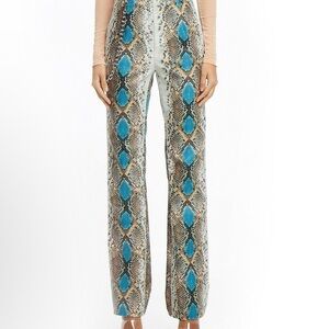 I.AM.GIA Blue and Brown Snake Print Pants
